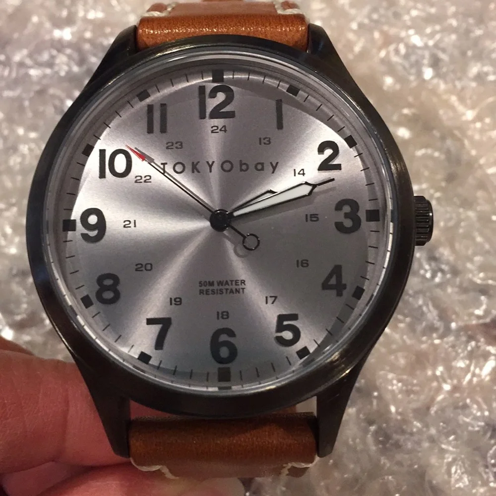 Tokyobay Watch w Brown Leather Band